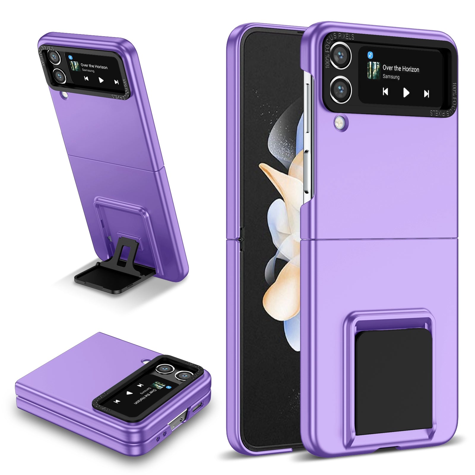 Flip Phone Case for Samsung Galaxy Z Flip4 5G Shockproof Case Hard PC Phone Cover with Kickstand Flip Phone Case for Samsung Galaxy Z Flip4 5G Shockproof Case Hard PC Phone Cover with Kickstand